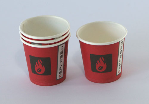 4oz Single Wall Coffee Cups Red Image
