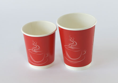 8oz Double Wall Coffee Cups – Red Image
